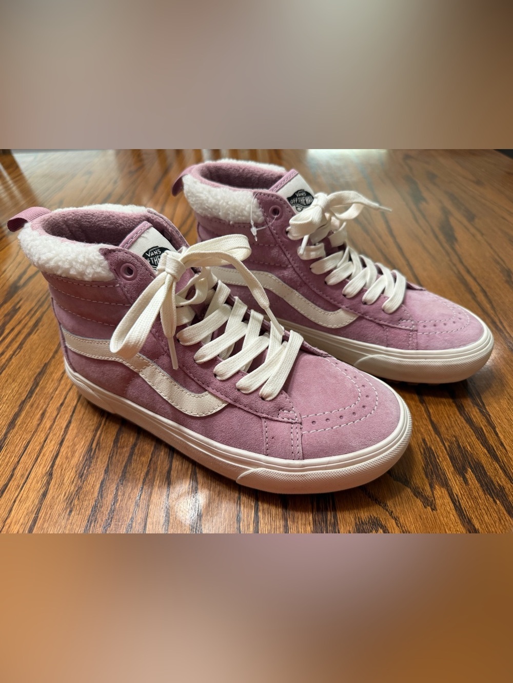 Vans Sk8-Hi MTE Purple Lilac Suede Sherpa Sneaker Boot Women’s 7.5 Men’s 6 NWOT